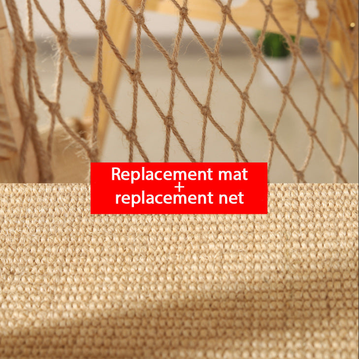 Cat Climbing Frame - Large Wooden Cat Nest With Durable Pet Climbing Net