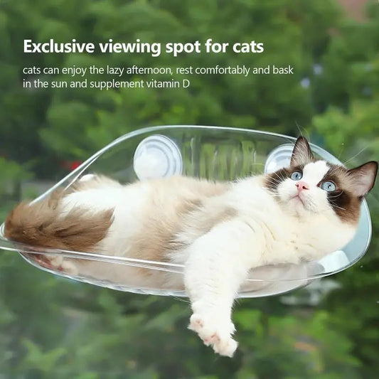 Cat Hammock - Soft Breathable Fabric Cozy Cat Lounger | Window Mounted Bed