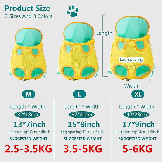 Breathable Mesh Backpack - Lightweight Four-Leg Pet Carrier for Travel & Hiking