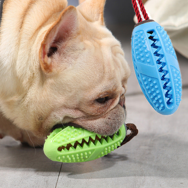 Pup Toothbrush - Dual Sided Bristles Rubber Dog Toothbrush with Toothpaste Reservoir