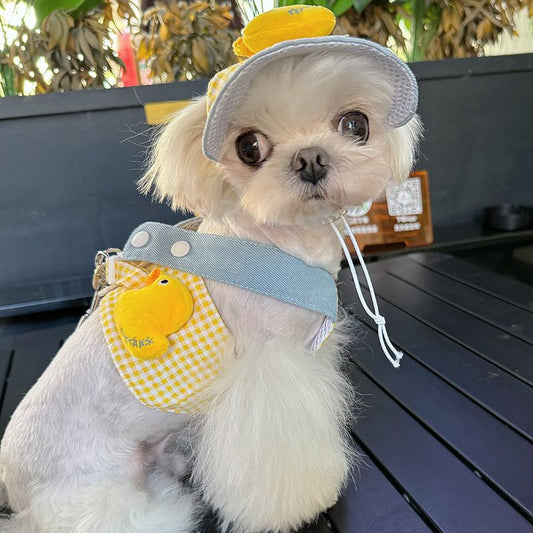 Pet Chest Harness – Adjustable Dog & Cat Harness with Duck Design for Spring Summer