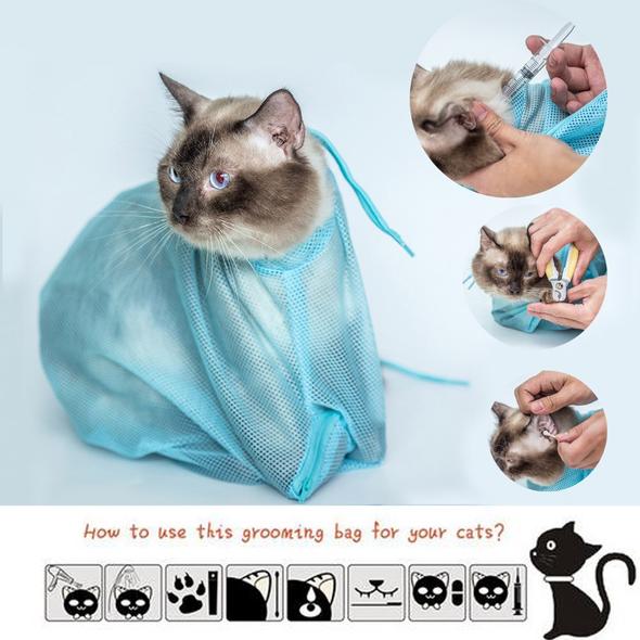 Cat Grooming Bag – Multifunctional Mesh Wash & Pet Nail Trimming Pouch
