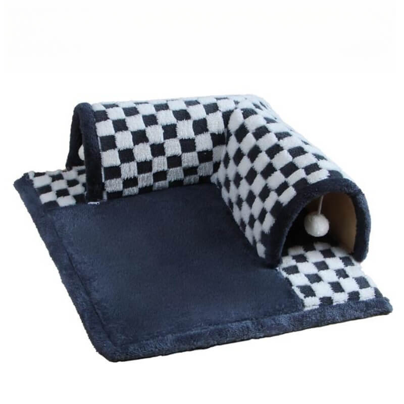 Cat Tunnel Bed - Cozy Indoor Cat Play Tunnel with Washable Cover