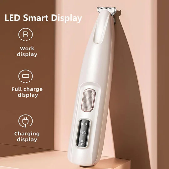 Pet Paw Trimmer - Quiet Pet Clipper with LED Light & Stainless Steel Blade for Small Areas