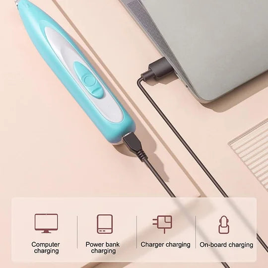 Pet Paw Trimmer - Quiet Pet Clipper with LED Light & Stainless Steel Blade for Small Areas