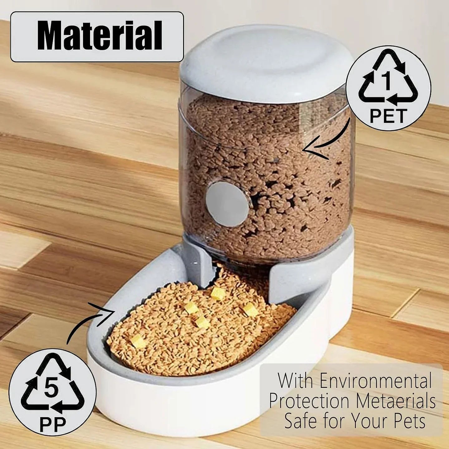 Automatic Pet Feeder - Gravity Dog Feeder With Large Capacity Dispenser