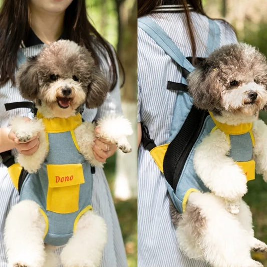 Front Pet Carrier Backpack Chest Harness For Small Dogs And Cats Four Legged Mesh Portable Travel Hands Free For Pet Owners Gift