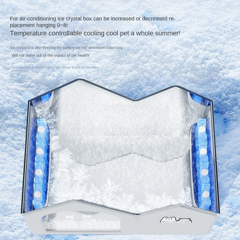 Pet Air Conditioning House – Portable Pet Cooler With Ice Packs & Cotton Bags