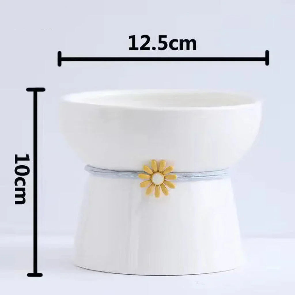 Ceramic Cat Bowl – Non Slip Small Feeding Dish | Durable Scratch Resistant Pet Bowl