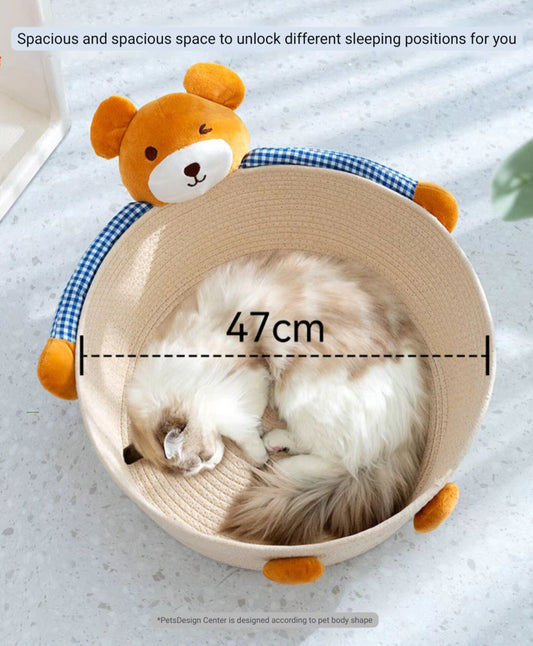 Cat Nest - All Season Cat Bed | Soft, Cozy Pet Comfort Bed for Indoor Cats