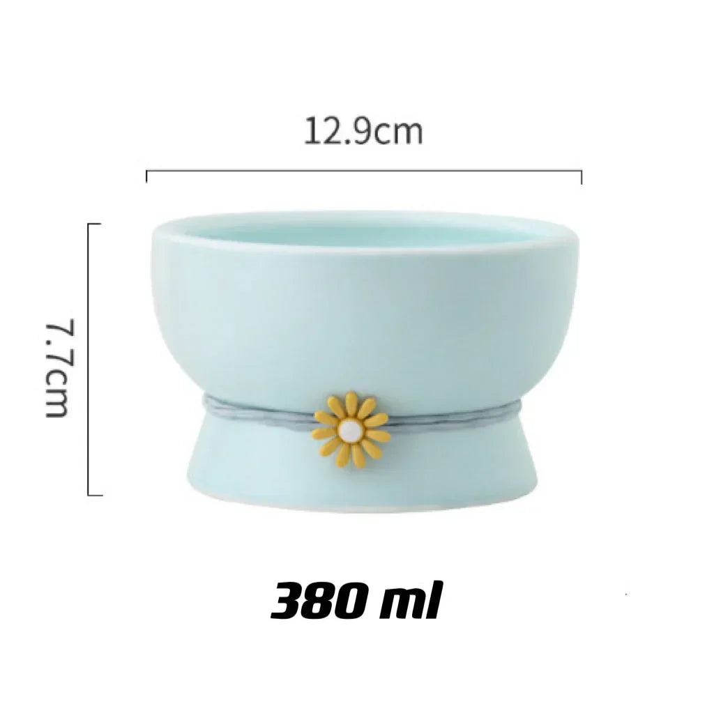 Ceramic Cat Bowl – Non Slip Small Feeding Dish | Durable Scratch Resistant Pet Bowl