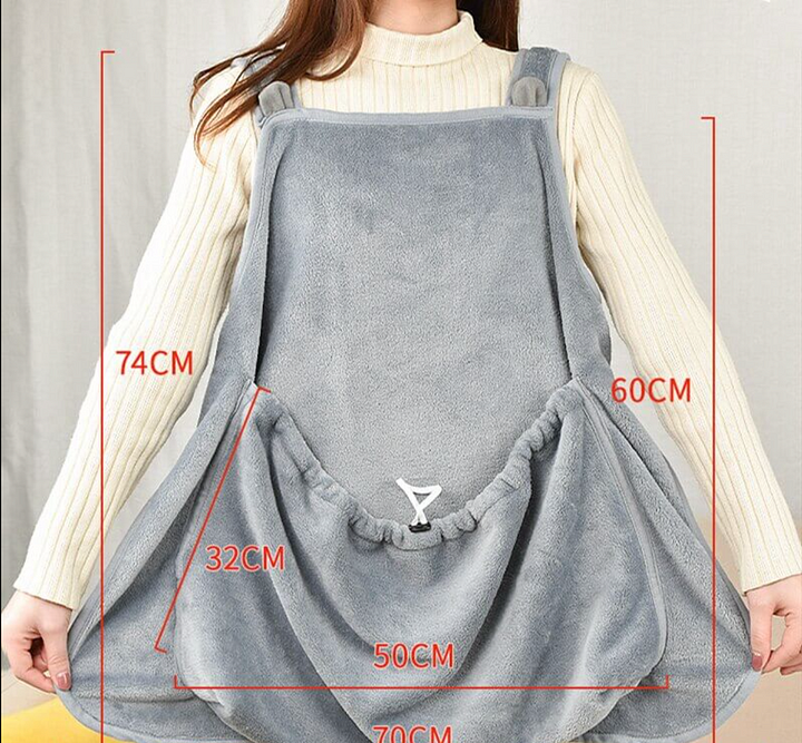 Pet Carrier Bag - Velvet Pet Apron for Small Pets Up to 15kg | Comfortable Portable Sling