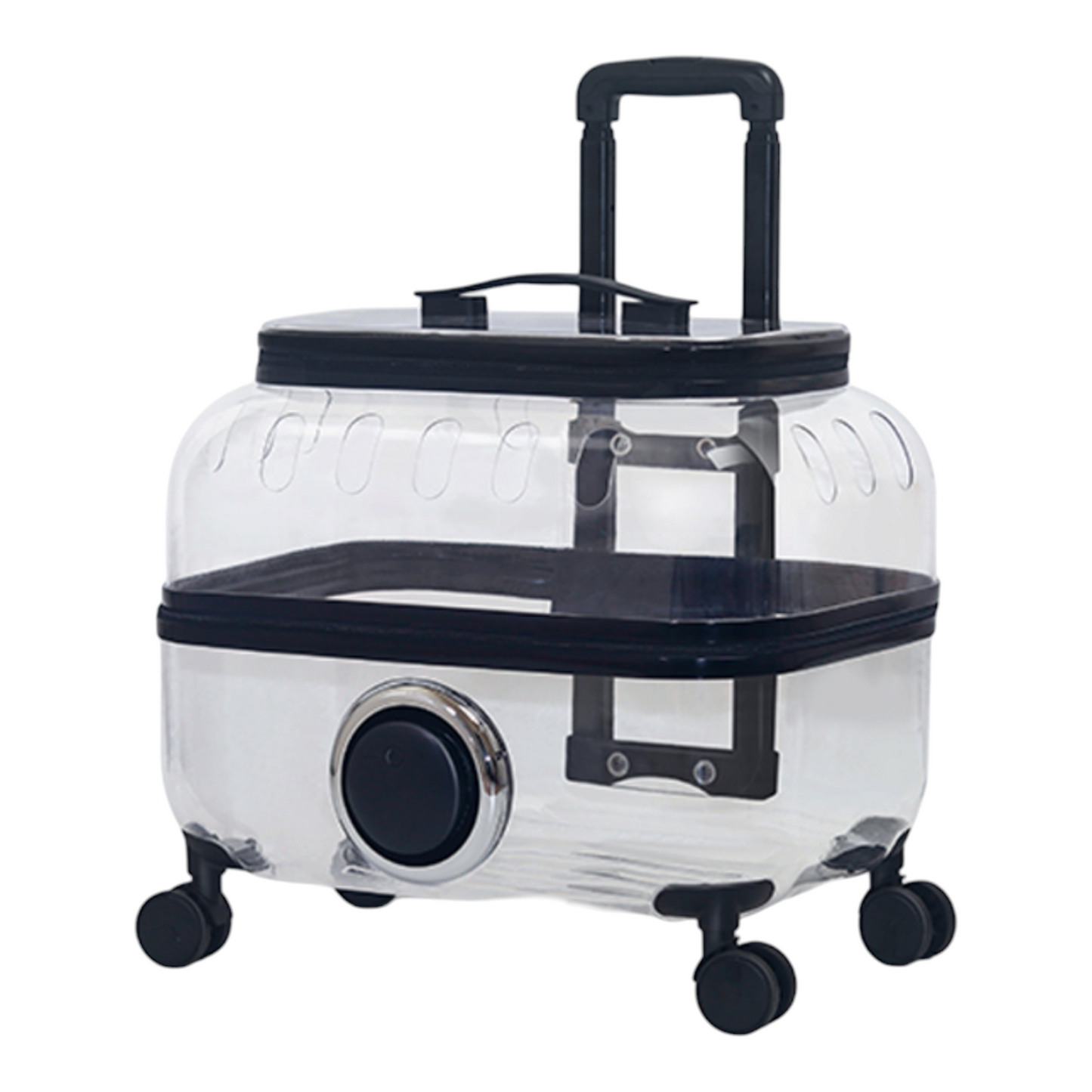 Pet Travel Trolley - Transparent Cat Suitcase With Large Capacity & Wheels