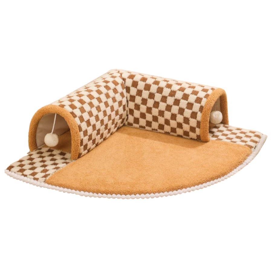 Cat Tunnel Bed - Cozy Indoor Cat Play Tunnel with Washable Cover