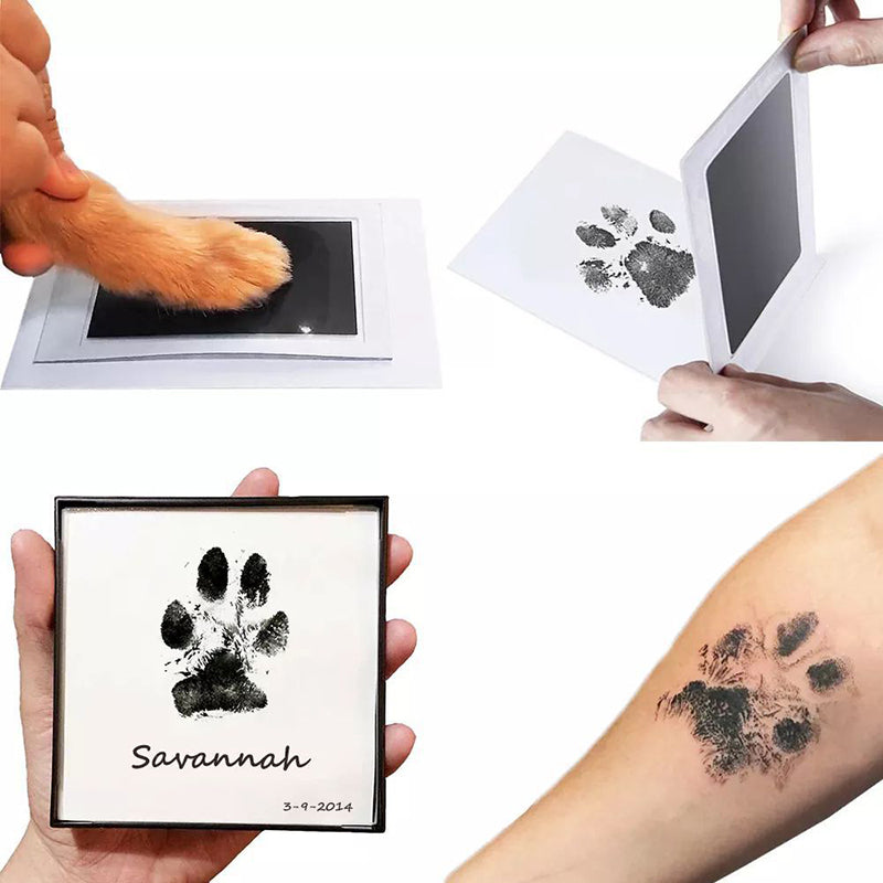 Paw Print Stamp Pad – Clean Touch Inkless Pet Paw Art Supplies Kit
