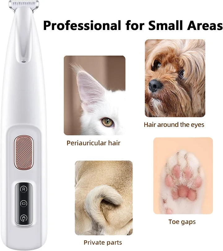 Pet Paw Trimmer – Rechargeable LED Light Trimmer with Stainless Steel Blade