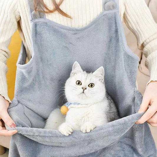 Pet Carrier Bag - Velvet Pet Apron for Small Pets Up to 15kg | Comfortable Portable Sling