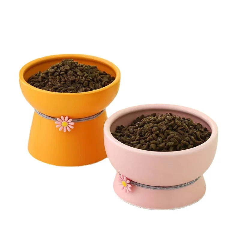 Ceramic Cat Bowl – Non Slip Small Feeding Dish | Durable Scratch Resistant Pet Bowl