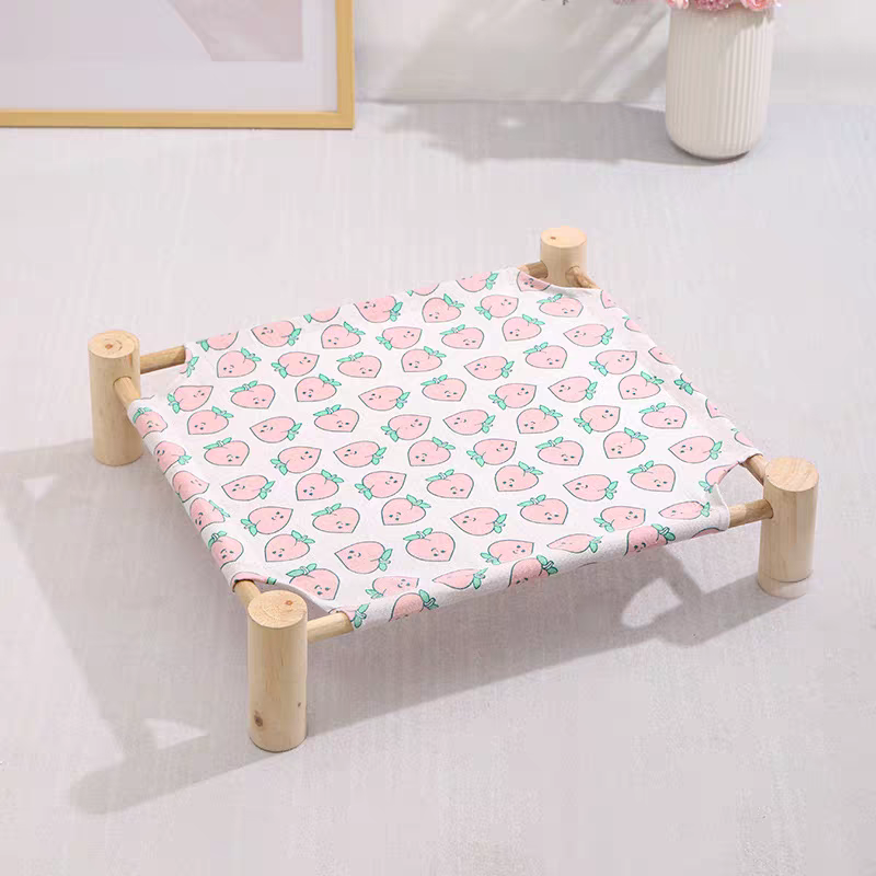 Wooden Dog Bed | Portable Dog Cot Raised Outdoor Camp Bed for Summer Comfort