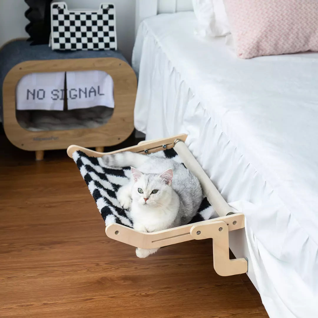 Cat Hammock - SweetPetStory Plush Indoor Elevated Cat Bed | Supports 40 Lbs