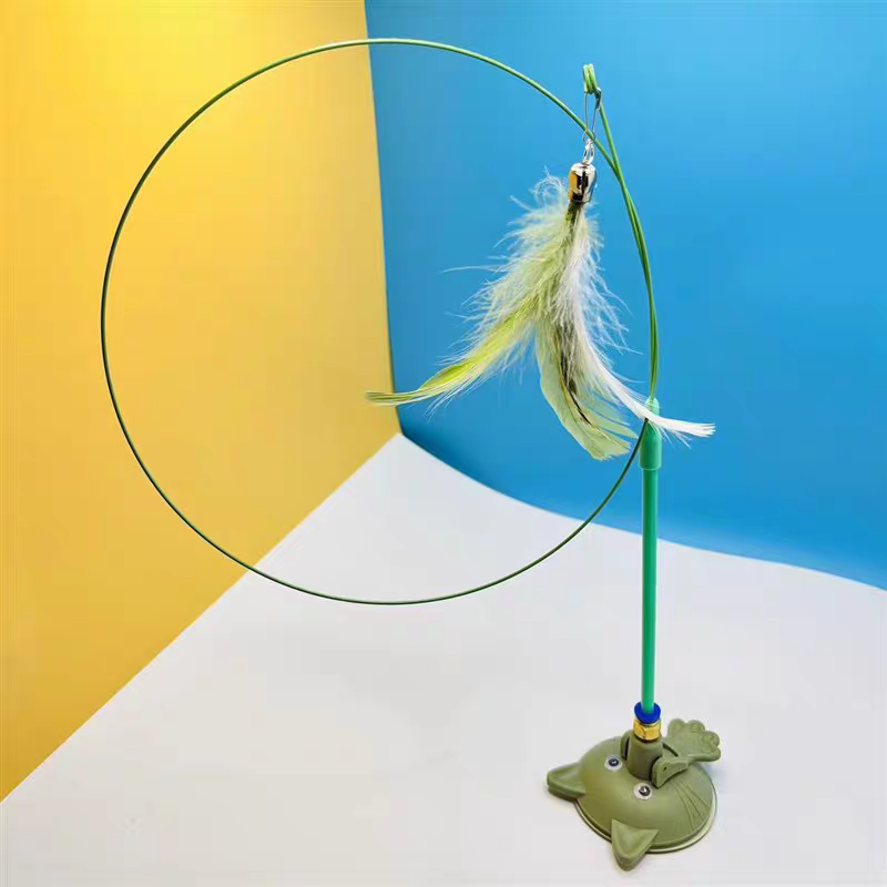 Cat Teasing Stick – Interactive Suction Cup Toy for Feline Play & Agility