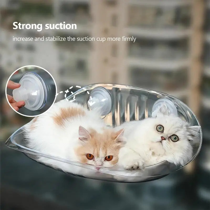 Cat Hammock - Soft Breathable Fabric Cozy Cat Lounger | Window Mounted Bed