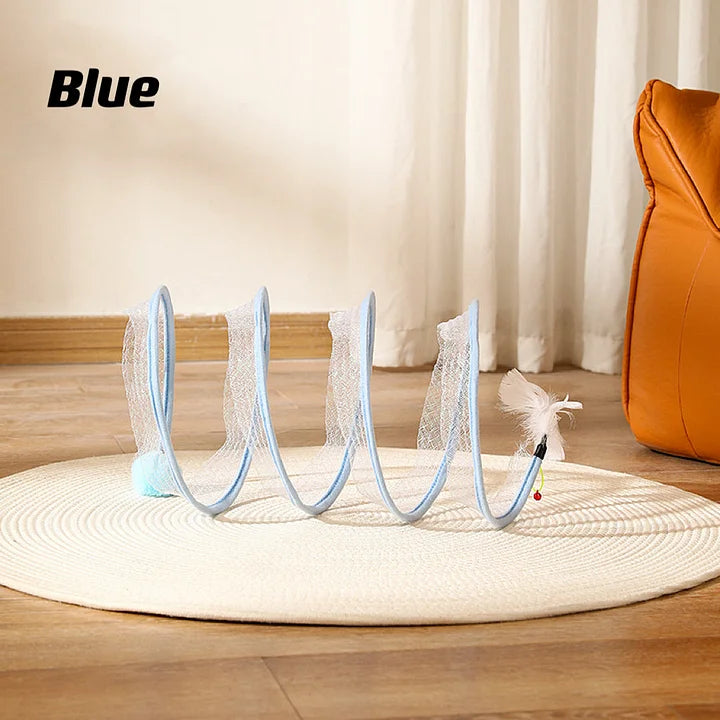 Folding Cat Tunnel – Durable Pet Toy Tunnel For Indoor Cat Playground