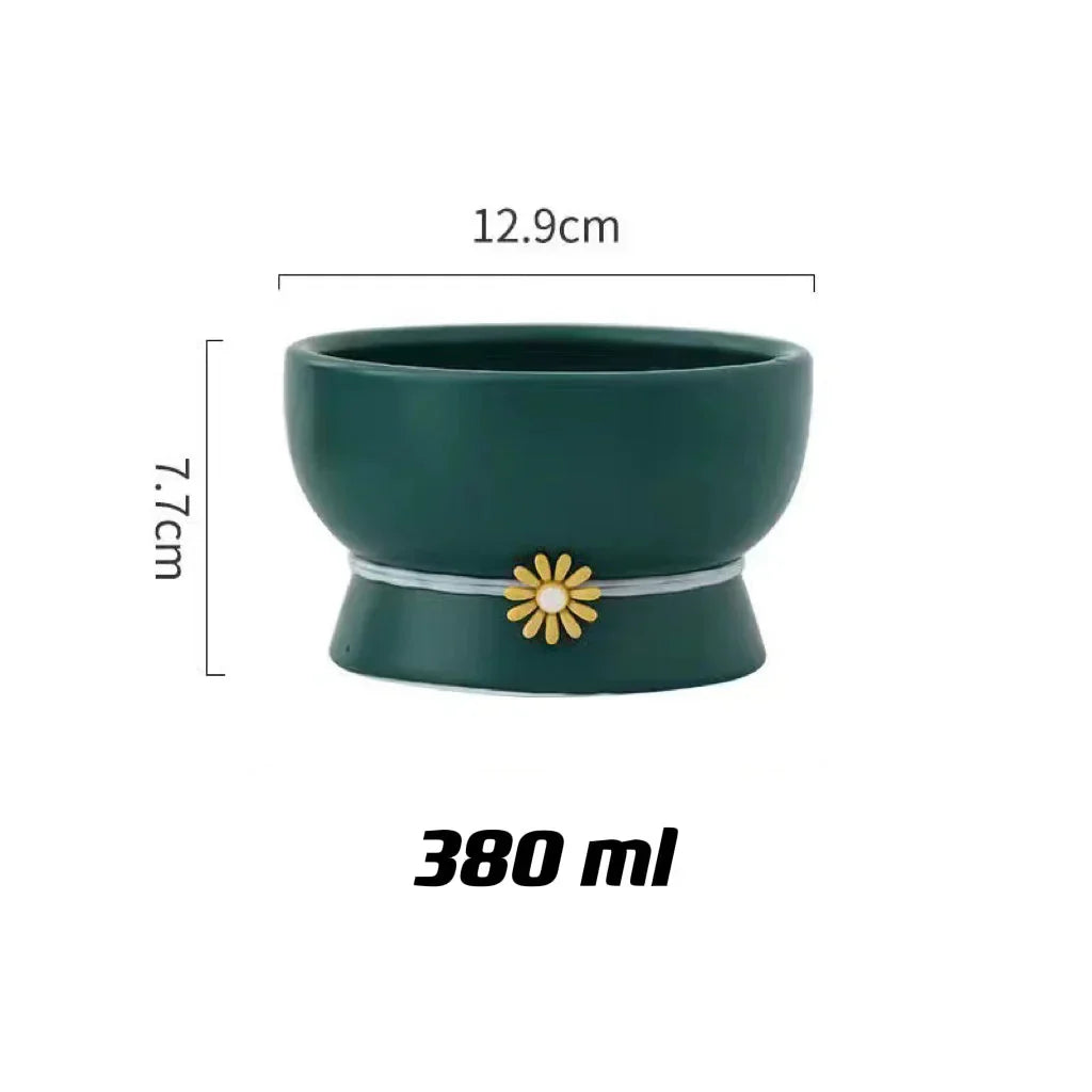 Ceramic Cat Bowl – Non Slip Small Feeding Dish | Durable Scratch Resistant Pet Bowl