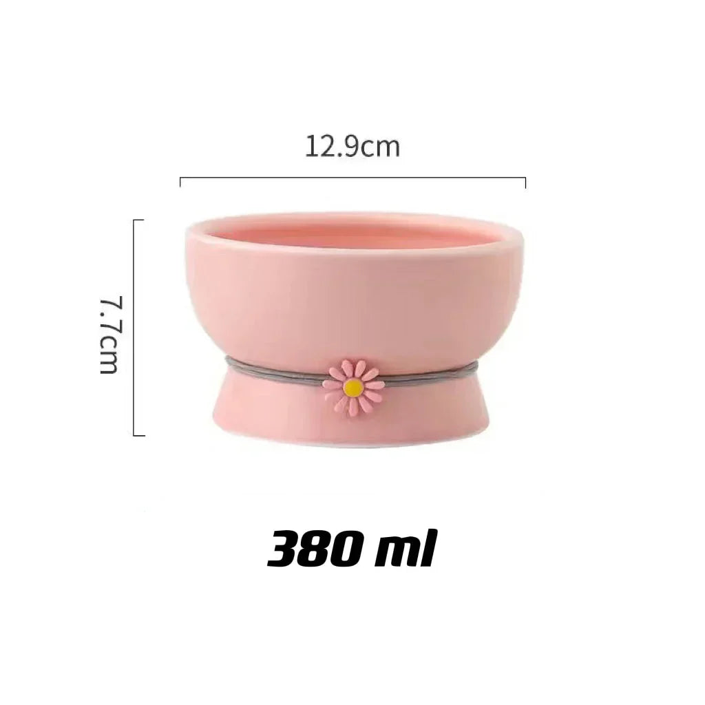 Ceramic Cat Bowl – Non Slip Small Feeding Dish | Durable Scratch Resistant Pet Bowl
