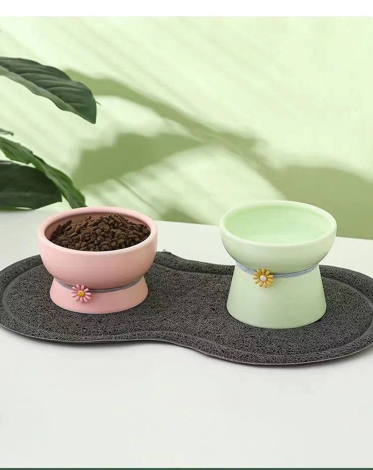 Ceramic Cat Bowl – Non Slip Small Feeding Dish | Durable Scratch Resistant Pet Bowl