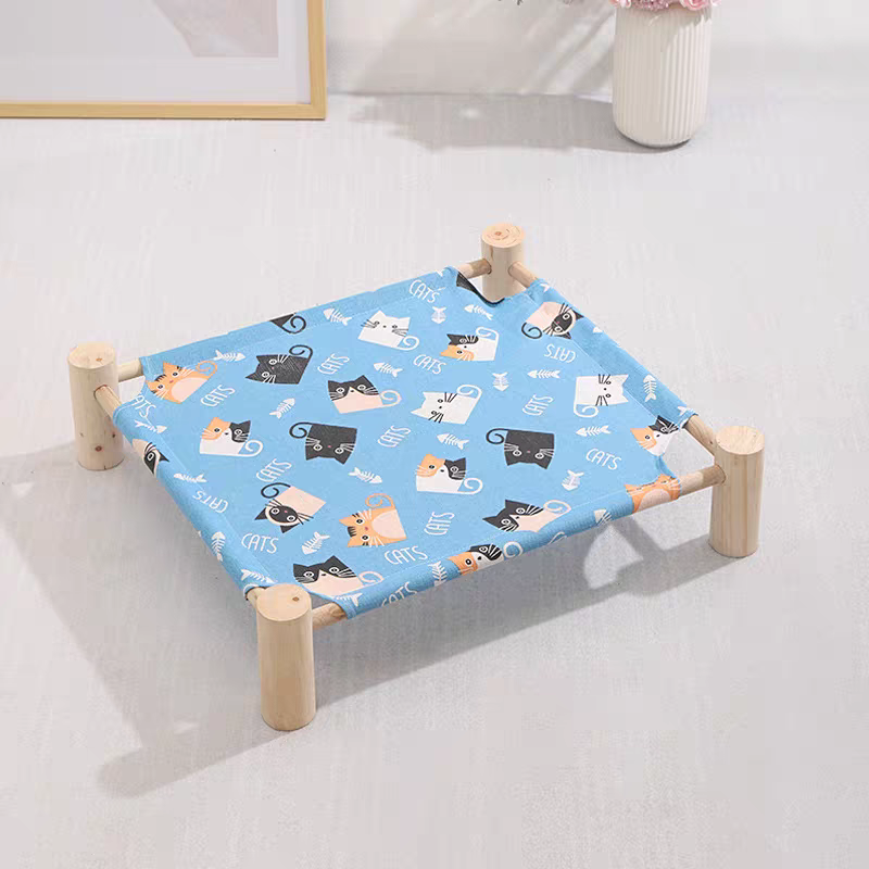 Wooden Dog Bed | Portable Dog Cot Raised Outdoor Camp Bed for Summer Comfort