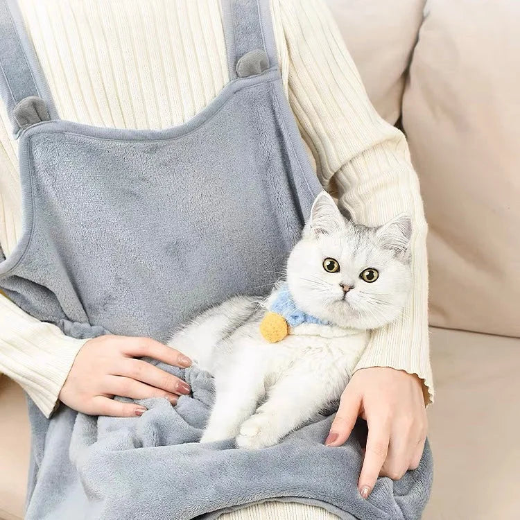 Pet Carrier Bag - Velvet Pet Apron for Small Pets Up to 15kg | Comfortable Portable Sling
