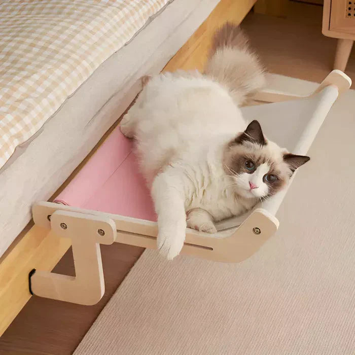 Cat Hammock - SweetPetStory Plush Indoor Elevated Cat Bed | Supports 40 Lbs