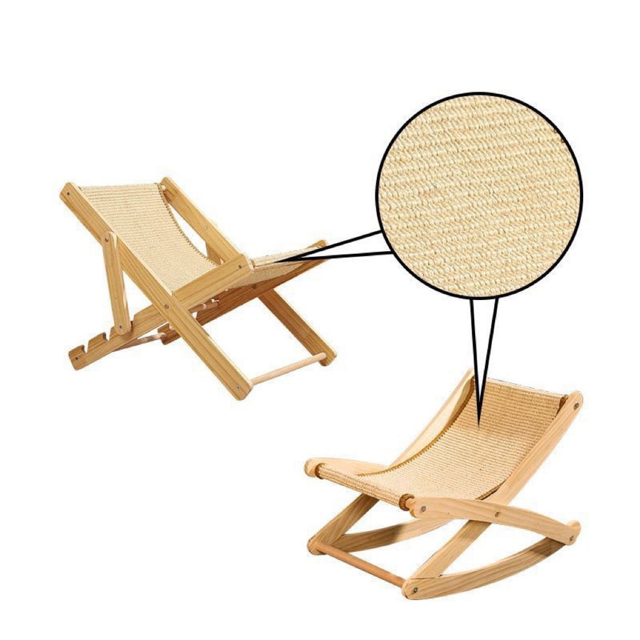 Cat Sisal Chair - Durable Rocking Cat Furniture With Natural Scratch Resistant Material