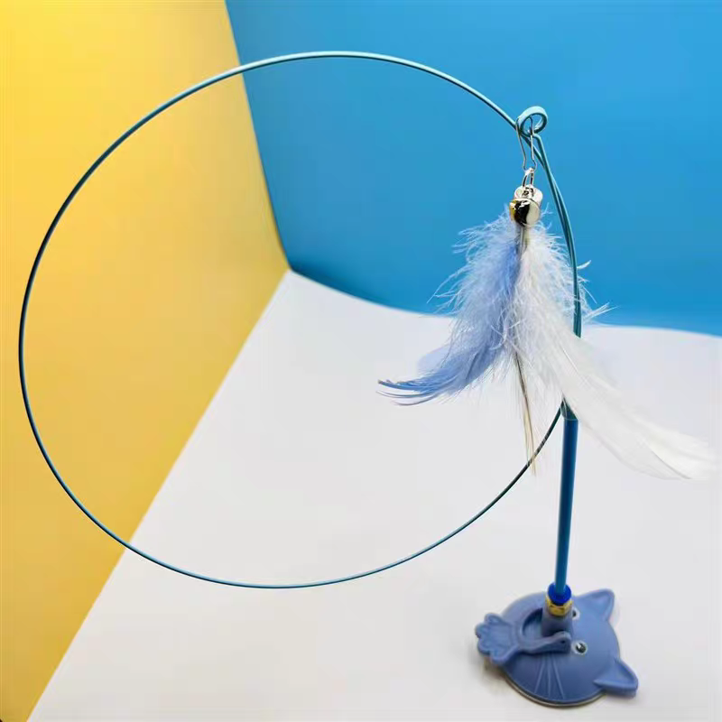 Cat Teasing Stick – Interactive Suction Cup Toy for Feline Play & Agility